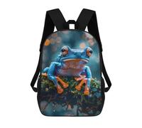 sinyumoney Blue And Orange Tree Frog Portrait Sac À Dos Enfant, Cartable, Sacs À Dos Scolaires Imprimés En 3D Pour Élèves Du Primaire Et Du Collège, Cadeau D'anniversaire Pour Adolescents 17inch