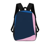 sinyumoney Blue And Pink Art Sac À Dos Scolaire Pour Adolescents, Imprimé En 3D, Ajustable, À Poches Tendance, Pour Enfants, Garçons, Filles, Étudiants Et Adolescents 17inch
