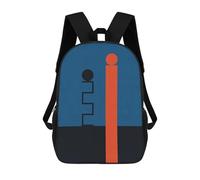 sinyumoney Blue And Red III Sac À Dos Scolaire Enfant Tendance Et Décontracté, Sac À Dos Imprimé En 3D Pour Garçon, Grand Sac À Dos 17inch