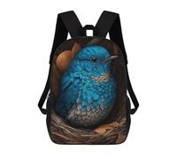 sinyumoney Blue Bird Nesting 17inch Sacs À Dos Scolaires Imprimés En 3D - Sacs À Dos Tendance Pour Garçons Du Primaire Et Du Collège