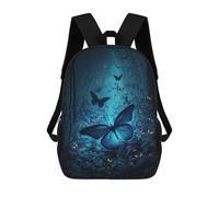 sinyumoney Blue Butterfly Forest-1 Sac À Dos Scolaire Pour Enfants, Imprimé En 3D, Pour Garçons, Élèves Du Primaire Et Du Collège 17inch