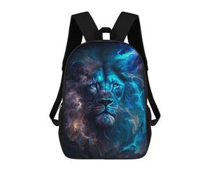 sinyumoney Blue Celestial Lion Sac À Dos Enfant Tendance Et Amusant, Sac À Dos Pour Garçons Et Adolescents, Sac D'école Imprimé En 3D Pour Garçons 17inch