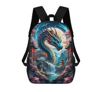 sinyumoney Blue Dragon Angry Fantasy Sac À Dos Avec Poche, Sacs À Dos Imprimés En 3D, Sacs De Voyage, Sacs À Livres, Sacs D'école Pour Enfants 17inch