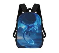 sinyumoney Blue Dragon Fantasy Art Sac À Dos Pour Garçons Et Adolescents, Sacs À Dos Pour Filles, Sacs À Dos Pour Tout-petits, Sacs À Livres Pour L'école Primaire Et Le Collège 17inch