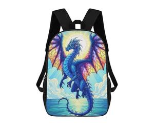 sinyumoney Blue Dragon Over Water Sac À Dos Scolaire Imprimé En 3D Pour Garçons Et Filles, Sac À Dos Pour Ordinateur Portable Pour Enfants/étudiants/adultes 17inch