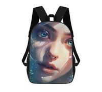 sinyumoney Blue-Eyed Dream Portrait -1 Sac À Dos Scolaire Pour Enfants Imprimé En 3D, Idéal Pour Les Voyages Et Les Livres 17inch
