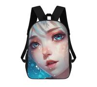 sinyumoney Blue-Eyed Dream Portrait Sac À Dos, Cartable Imprimé En 3D, Sac À Goûter, Sac À Dos De Voyage, Sac À Dos Entre Amis, Sac À Dos Scolaire Pour Filles Et Garçons 17inch