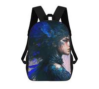 sinyumoney Blue Feathered Angel Sacs À Dos Imprimés En 3D Pour Enfants, Sacs D'école Tendance Pour Garçons, Élèves Du Primaire Et Du Collège 17inch