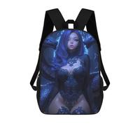 sinyumoney Blue-Haired Woman with Dragons Sacs À Dos Pour Enfants 17inch Sac À Dos Scolaire, Sac D'école Imprimé En 3D Pour Garçons, Élèves Du Primaire Et Du Collège