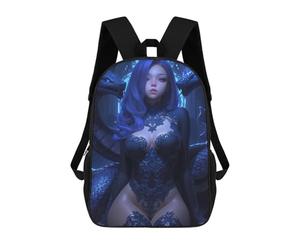 sinyumoney Blue-Haired Woman with Dragons Sacs À Dos Pour Enfants 17inch Sac À Dos Scolaire, Sac D'école Imprimé En 3D Pour Garçons, Élèves Du Primaire Et Du Collège