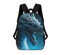 sinyumoney Blue Ice Dragon Fantasy Artwork -1 Sac À Dos Imprimé En 3D, Sac D'école Décontracté Et Tendance Pour Enfants, Sac D'école Pour Garçons, Collégiens 17inch