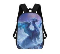 sinyumoney Blue Ice Dragon Fantasy Artwork Sac À Dos Enfant, Sac D'école, Sac À Dos Imprimé 3D Avec Motif De Dessin Animé, Grande Capacité, Pour Garçons Et Filles 17inch