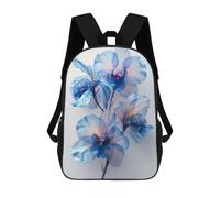 sinyumoney Blue Iris Floral Sac À Dos Scolaire Pour Filles Et Garçons, Sac À Dos Avec Poche, Sac À Dos Tendance Pour Enfants 17inch