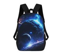 sinyumoney Blue Outer Space Sac À Dos Scolaire Pour Filles Et Garçons, Grand Sac À Dos Léger Pour Enfants Et Étudiants 17inch