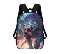 sinyumoney Blue Tiger Roar Sac À Dos Pour Garçons Et Adolescents, Sacs À Dos Pour Filles, Sacs À Dos Pour Tout-petits, Sacs À Livres Pour L'école Primaire Et Le Collège 17inch