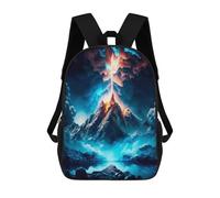 sinyumoney Blue Volcano Sacs À Dos Scolaires Pour Enfants, Cartables Imprimés En 3D, Sacs D'école Tendance Pour Garçons, Élèves Du Primaire Et Du Collège 17inch