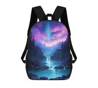 sinyumoney Blue Waterfalls And Sky Sac À Dos Avec Poche, Sacs À Dos Imprimés En 3D, Sacs De Voyage, Sacs À Livres, Sacs D'école Pour Enfants 17inch