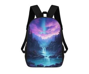 sinyumoney Blue Waterfalls And Sky Sac À Dos Avec Poche, Sacs À Dos Imprimés En 3D, Sacs De Voyage, Sacs À Livres, Sacs D'école Pour Enfants 17inch
