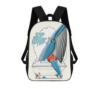 sinyumoney Blue Whale in The Bath Sacs À Dos Pour Enfants, Sac À Dos Scolaire, Sac À Dos Imprimé En 3D Pour Enfants, Sac À Dos De Voyage, Sac À Livres, Sac D'école Pour Enfants 17inch