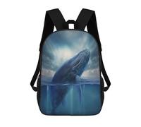 sinyumoney Blue Whale Sac À Dos Scolaire Imprimé En 3D Pour Garçons Et Filles, Sac À Dos Pour Ordinateur Portable Pour Enfants/étudiants/adultes 17inch