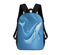 sinyumoney Blue Whale Underwater Sac À Dos Enfant Tendance Et Amusant, Sac À Dos Pour Garçons Et Adolescents, Sac D'école Imprimé En 3D Pour Garçons 17inch