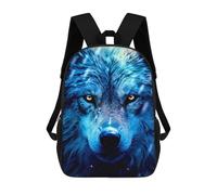sinyumoney Blue Wolf Spirit Art Sac À Dos Scolaire Pour Enfants, Imprimé En 3D, Sac À Dos Tendance Pour Garçons, Élèves Du Primaire Et Du Collège 17inch