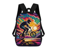 sinyumoney BMX Wpap Sunset Pop Art Sac À Dos Scolaire Pour Enfants Imprimé En 3D, Idéal Pour Les Voyages Et Les Livres 17inch