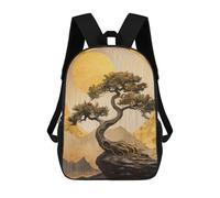 sinyumoney Bonsai Tree Golden Moon Sacs À Dos Pour Enfants, Cartables, Sacs À Dos Scolaires Imprimés En 3D, Sacs À Dos De Voyage Tendance Pour Enfants (primaire, Collège) 17inch