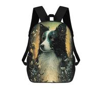 sinyumoney Border Collie Dog Sac À Dos Scolaire Imprimé En 3D Pour Garçons Et Filles, Sac À Dos Pour Ordinateur Portable Pour Enfants/étudiants/adultes 17inch
