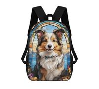 sinyumoney Border Collie Sac À Dos Enfant Tendance Et Amusant, Sac À Dos Pour Garçons Et Adolescents, Sac D'école Imprimé En 3D Pour Garçons 17inch