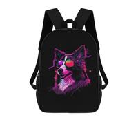 sinyumoney Border Collie Sac À Dos Imprimé En 3D Pour Enfants, Sac D'école, Sac De Voyage Grande Capacité, Sac À Livres, Sac À Dos Pour Enfants 17inch