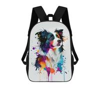 sinyumoney Border Collie Sac À Dos Scolaire Pour Filles Et Garçons, Avec Poche, Sac À Dos Tendance Pour Enfants 17inch