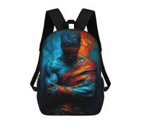 sinyumoney Bound by Fire And Ice - Expressionist Figure Sacs À Dos Décontractés Pour Enfants, Sacs D'école Pour Adolescents, Filles Et Garçons, Sacs À Dos Pour Livres 17inch