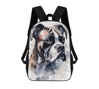 sinyumoney Boxer Dog Inked Elegance Sac À Dos Scolaire Imprimé En 3D Pour Enfants, Sac À Dos Garçon/fille, Sac De Voyage Pour Enfants 17inch