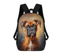 sinyumoney Boxer Dog Sac À Dos Scolaire Enfant Tendance Et Décontracté, Sac À Dos Imprimé En 3D Pour Garçon, Grand Sac À Dos 17inch