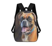 sinyumoney Boxer Dog Sketch Sac À Dos Scolaire Pour Filles Et Garçons, Grande Capacité, Léger, Pour Enfants Et Étudiants 17inch