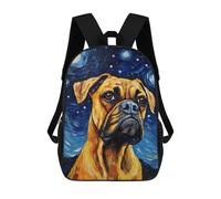 sinyumoney Boxer Dog Starry Night Sac À Dos Avec Poche, Sacs À Dos Imprimés En 3D, Sacs De Voyage, Sacs À Livres, Sacs D'école Pour Enfants 17inch