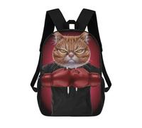 sinyumoney Boxer Orange Cat 17inch Sacs À Dos Scolaires Imprimés En 3D - Sacs À Dos Tendance Pour Garçons Du Primaire Et Du Collège