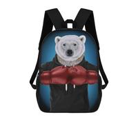 sinyumoney Boxer Polar Bear Sacs À Dos Pour Enfants, Sac À Dos Scolaire Imprimé En 3D Pour Enfants, Sac À Dos De Voyage, Sac À Livres Pour Enfants 17inch Sac D'école