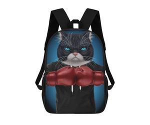 sinyumoney Boxer Tuxedo Cat Sacs À Dos Scolaires Pour Enfants, Sac D'école Tendance, Sac D'école Imprimé En 3D Pour Garçons, Élèves Du Primaire Et Du Collège 17inch