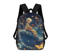 sinyumoney Boy on Whale with Rose Sacs À Dos Scolaires Pour Enfants, Sac D'école Imprimé En 3D Pour Garçons, Élèves Du Primaire Et Du Collège 17inch