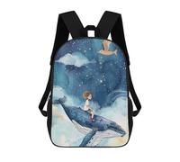 sinyumoney Boy Riding Whale Starry Sky Sacs À Dos Pour Enfants, Sac D'école Imprimé En 3D, Cartable Pour Enfants, Sac De Voyage, Sac À Dos Garçon Fille, Sac D'école Pour Enfants 17inch