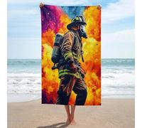 sinyumoney Bravoure des Pompiers en Action - Lot de 3 Serviettes de Bain, Piscine, Plage, Spa, Salle de Sport, hôtel, Taille Unique