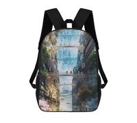 sinyumoney Bridge to The Future Cityscape Sac À Dos Pour Garçons Et Adolescents, Sacs À Dos Pour Filles, Sacs À Dos Pour Tout-petits, Sacs À Livres Pour L'école Primaire Et Le Collège 17inch