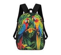 sinyumoney Bright Macaws in Tropical Paradise Sac À Dos Pour Garçons Et Adolescents, Sacs À Dos Pour Filles, Sacs À Dos Pour Tout-petits, Sacs À Livres Pour L'école Primaire Et Le Collège 17inch