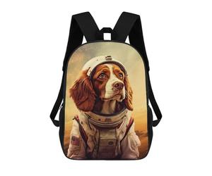 sinyumoney Brittany Spaniel Mars Sac À Dos Scolaire Pour Enfants, Imprimé En 3D, Tendance Et Décontracté, Pour Garçons, Élèves Du Primaire Et Du Collège 17inch