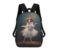 sinyumoney Brittany Spaniel T Rex Dinosaur Sacs À Dos Pour Enfants, Sac À Dos Scolaire Imprimé En 3D Pour Enfants, Sac À Dos De Voyage, Sac À Livres Pour Enfants 17inch Sac D'école