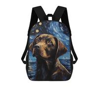 sinyumoney Brown Labrador Dog Sac À Dos Enfant Imprimé En 3D, Sac D'école Pour Garçons, Sac À Dos Cool Et Décontracté, Sac À Dos Amusant Pour Enfants Et Adolescents 17inch