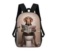 sinyumoney Brown Labrador on Toilet Sacs À Dos Pour Enfants, Sac À Dos Scolaire, Sac À Dos Imprimé En 3D Pour Enfants, Sac À Dos De Voyage, Sac À Livres, Sac D'école Pour Enfants 17inch