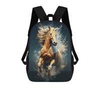 sinyumoney Brown Wild Cute Race Horse Sacs À Dos Tendance Imprimés En 3D 17inch Sac D'école Décontracté Pour Enfants, Garçons, Élèves Du Primaire Et Du Collège